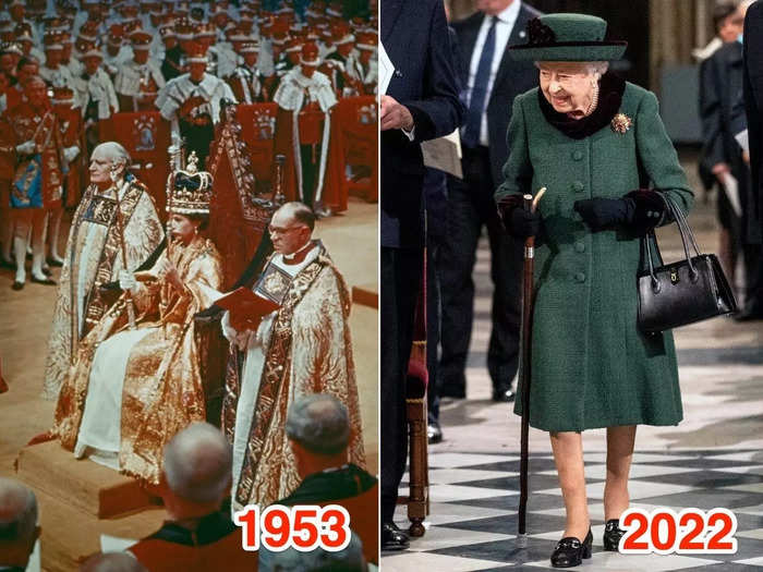 Elizabeth II was crowned queen at Westminster Abbey in 1953, and on Monday, it