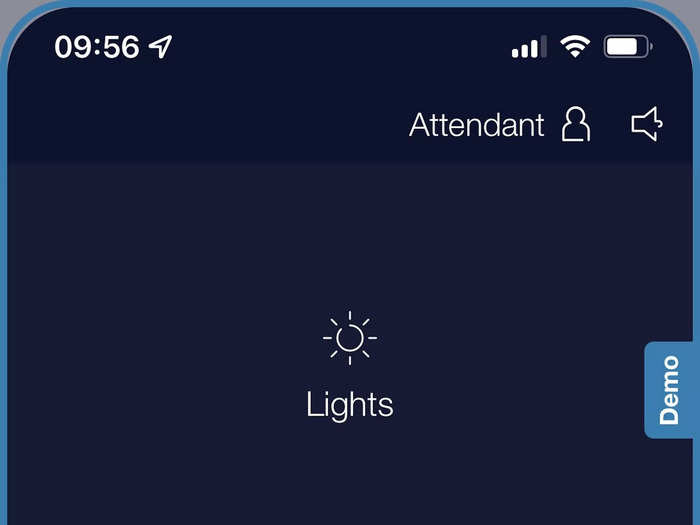 …and a cabin control app available on smartphones. This allows travelers to adjust the lighting and temperature, among other things, using their phone.