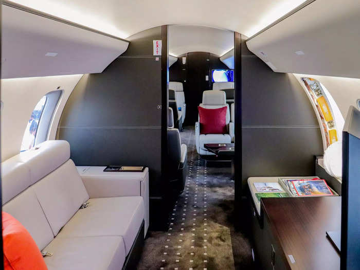 According to Liotta, one reason Volato chose the G280 is because it can seat ten people without couches, or divans as they are referred to in the industry.