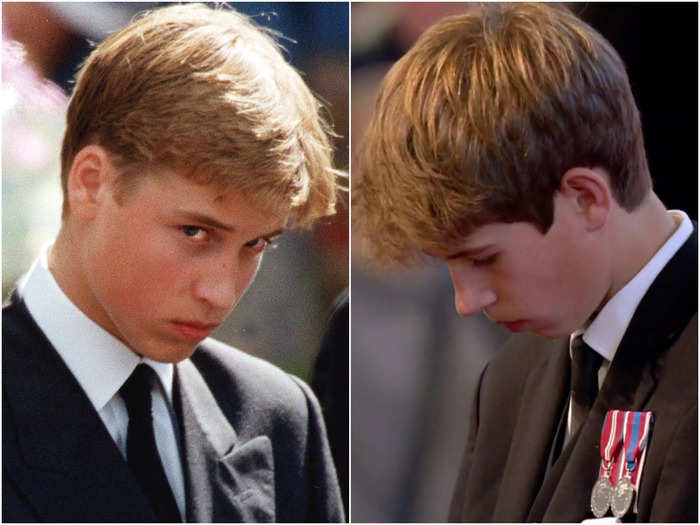 Some royal fans pointed out the striking similarity between James, Viscount Severn at the vigil, and a younger Prince William during Princes Diana