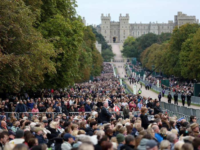 Crowds gathered in Her Majesty