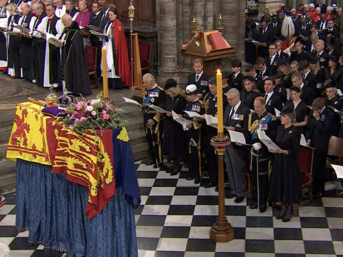 The royal family was seated right next to the Queen