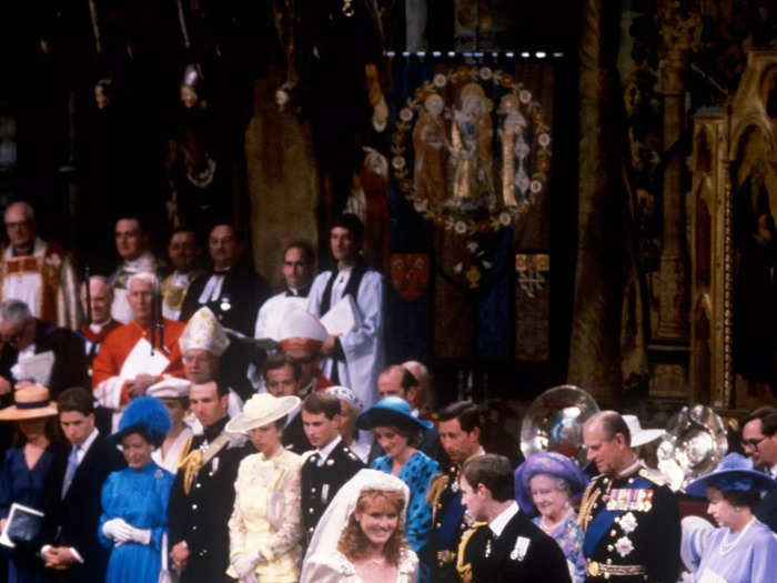 The Duke of York married Sarah Ferguson at Westminster Abbey in 1986, though they later divorced as well.