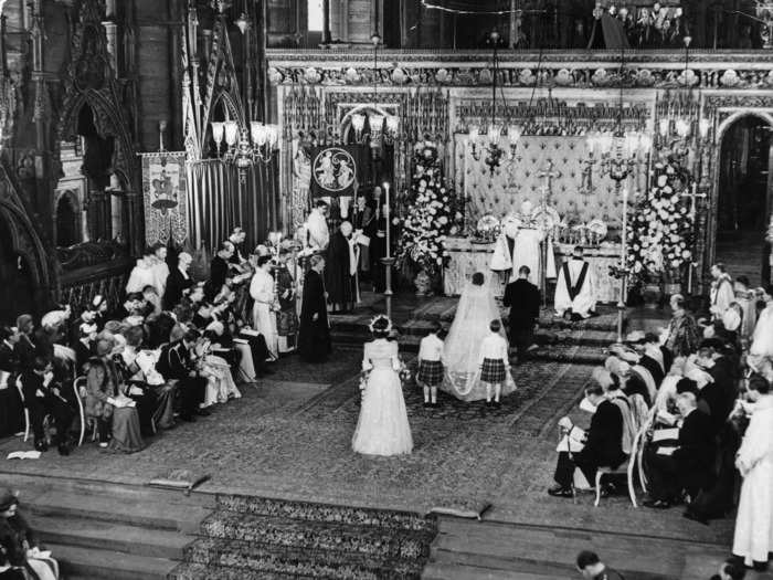 Queen Elizabeth II married Prince Philip at Westminster in 1947.