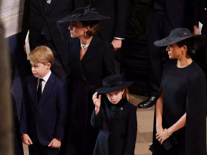 They arrived at Westminster Abbey at the same time as their aunt, Meghan Markle.