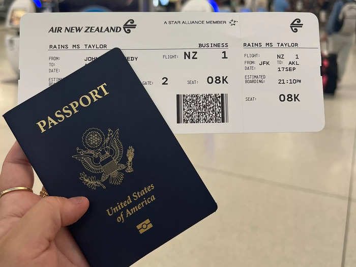 I was flying to New Zealand on a US passport, so I needed to present a traveler form and the NZeTA at the counter. The NZeTA is an NZD $52 ($31 USD) visa to be paid online or via the mobile app in advance.