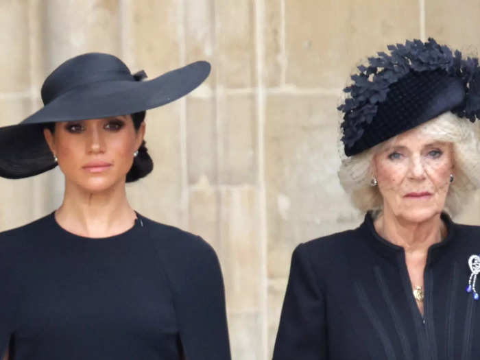 Meghan and Camilla, the Queen Consort, stood side by side.