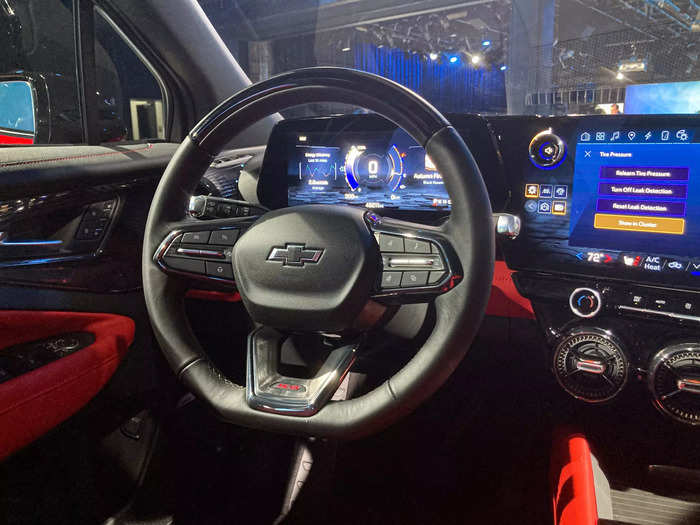 SS models get a flat-bottomed steering wheel. They come with Super Cruise, GM