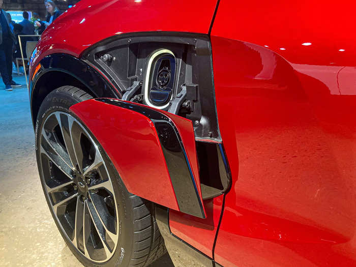 The charging port door is way cooler than your typical gas tank flap.