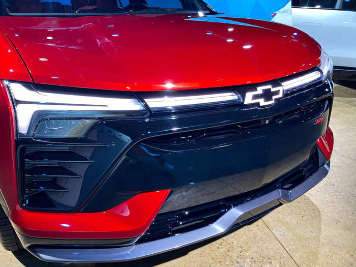 The $66,000 SS gets a full-width LED light bar up front, including an illuminated Chevy badge.