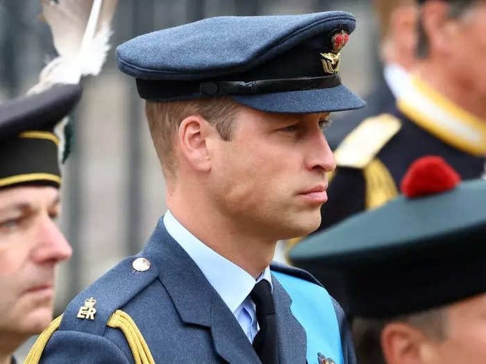 The military uniform William wore to the funeral included a subtle tribute to his grandmother.