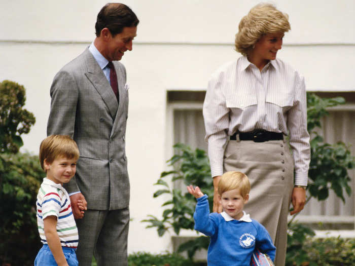 Two years later, Charles and Princess Diana joined their sons to celebrate Harry