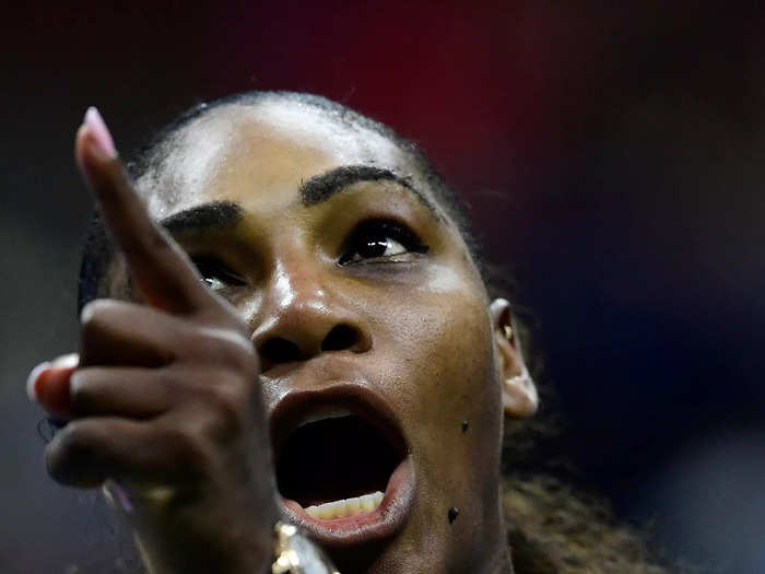 2018: Serena Williams argues with umpire Carlos Ramos during her finals match against Naomi Osaka at the 2018 US Open.