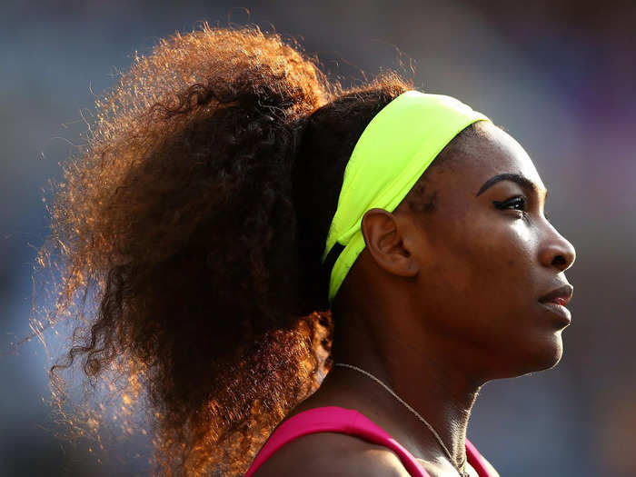 2012: Serena Williams focuses during her second-round match at the 2012 US Open.