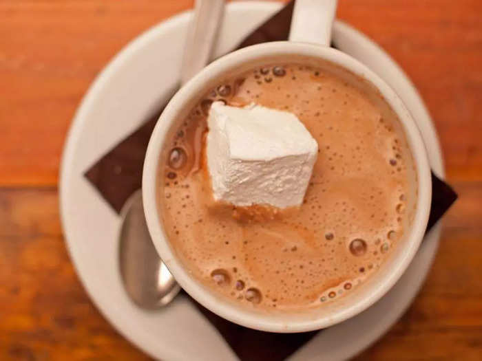 Hot chocolate becomes a totally acceptable order.