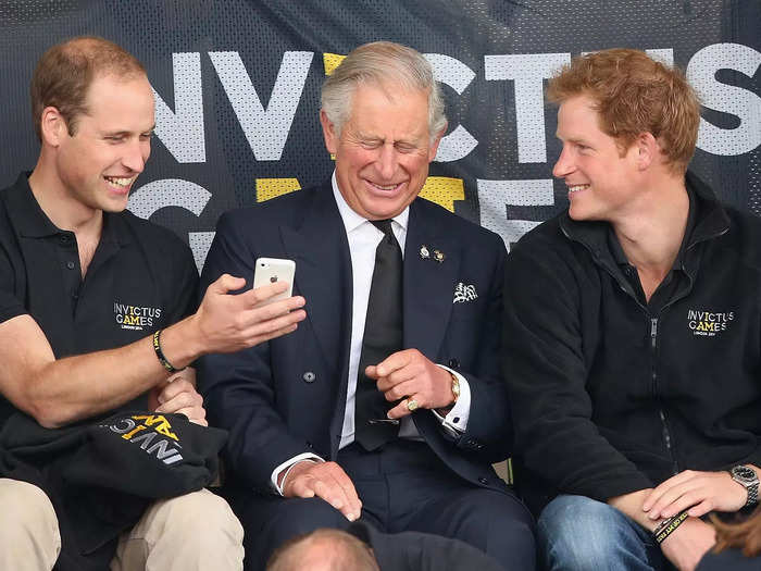 At the 2014 Invictus Games, he shared a laugh with Prince William and Prince Harry over something amusing on William