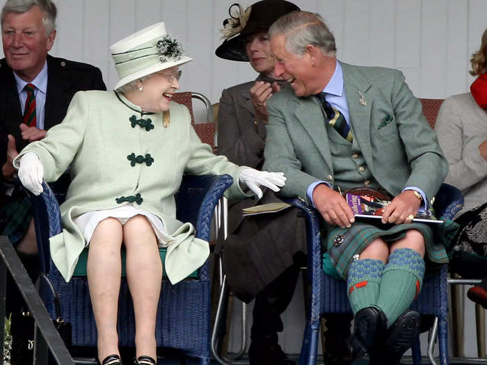 Photos of Charles at ease with members of his family show a relaxed side of the monarch.