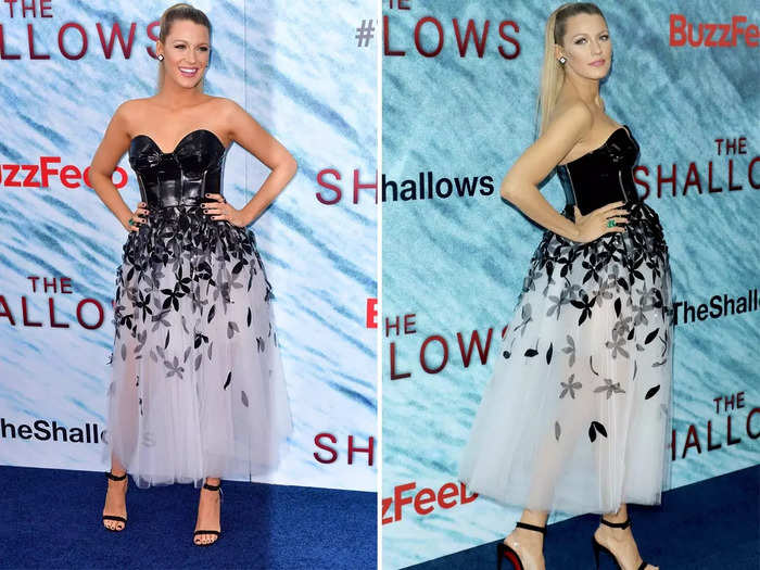 She took an edgier approach the following month at "The Shallows" premiere.