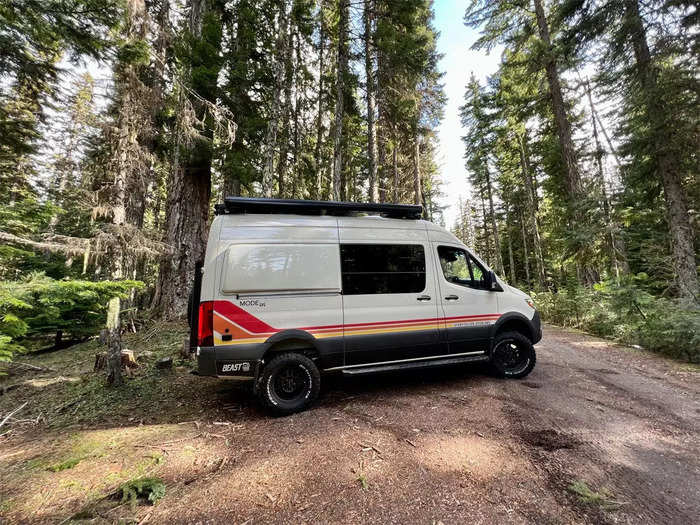 Our Mercedes Sprinter van was a top-of-the-line vehicle with impressive amenities, and a lot of fellow travelers stopped us to compliment it.