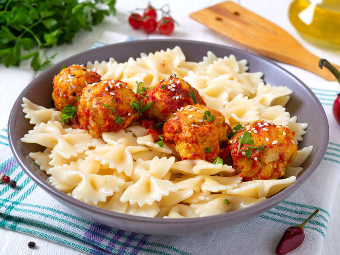 Turkey meatballs and pasta