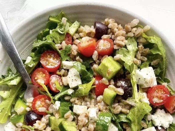 Greek farro salad