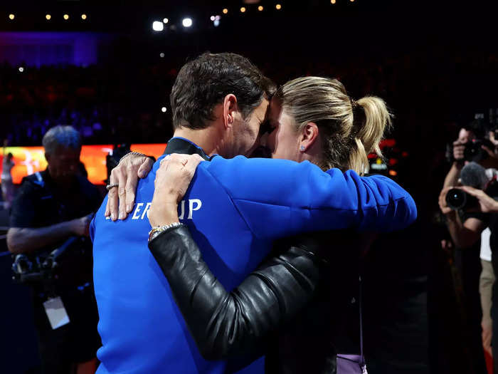 Federer thanked his wife, Mirka, in his post-match speech.