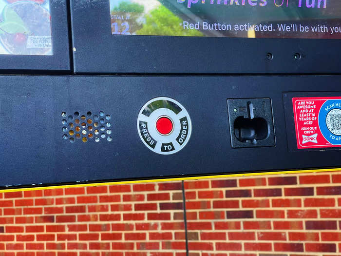 I ordered by pressing the red button located underneath the menu.