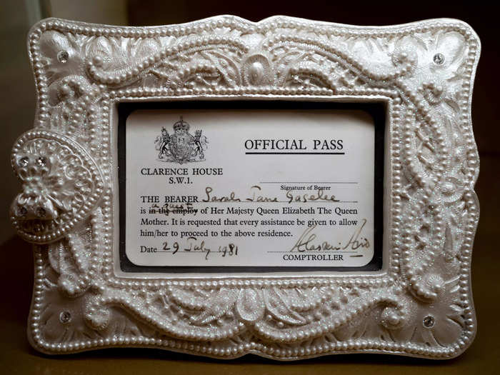 This official pass belonged to one of Diana