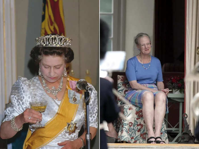 While Queen Elizabeth loved a cocktail, Queen Margrethe is said to be an avid smoker, which led to her being dubbed the "Ashtray Queen."