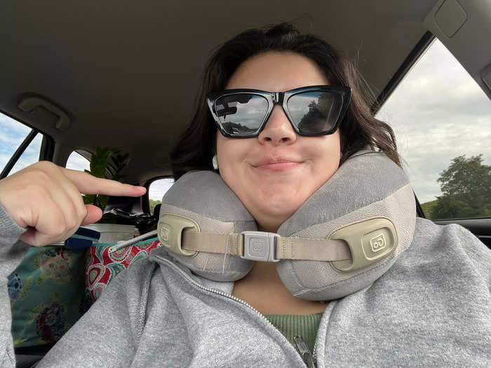 4. I definitely recommend purchasing a neck pillow and wearing layers of clothes for the long car ride.