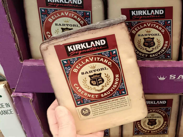 This Sartori BellaVitano cheese has a rind steeped in cabernet sauvignon.