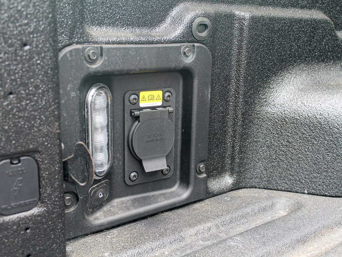 The left side came with a power outlet.