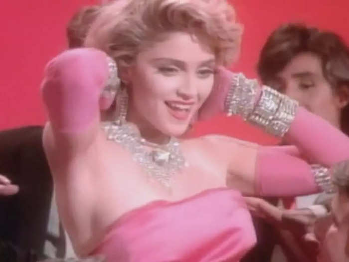 Madonna channeled Monroe in "Gentlemen Prefer Blondes" in the 1984 music video for her stone-cold classic "Material Girl."