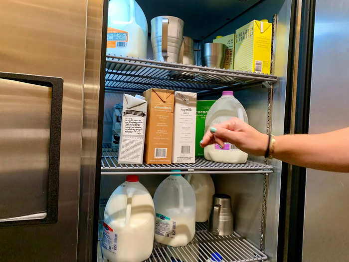 Kitchen refrigerators are also filled with all the milk varieties available in stores, including oat and almond milks.