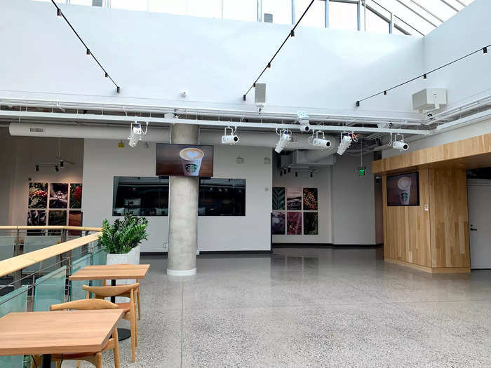 Then I moved into the areas of the store where employees actually work, like this atrium filled with natural light.