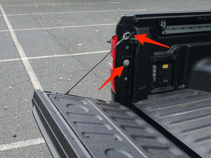 Reposition some cables and the tailgate will open to a halfway position.