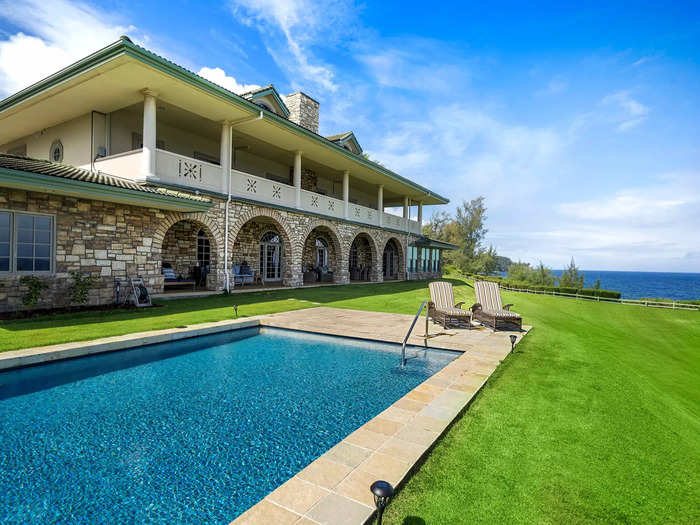 A view of the house from the pool.