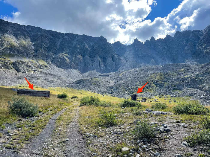 Unsure if there were any more abandoned buildings along the trail, I kept hiking. I was glad I did. In the distance, I spotted another cabin and a narrow, tall building.