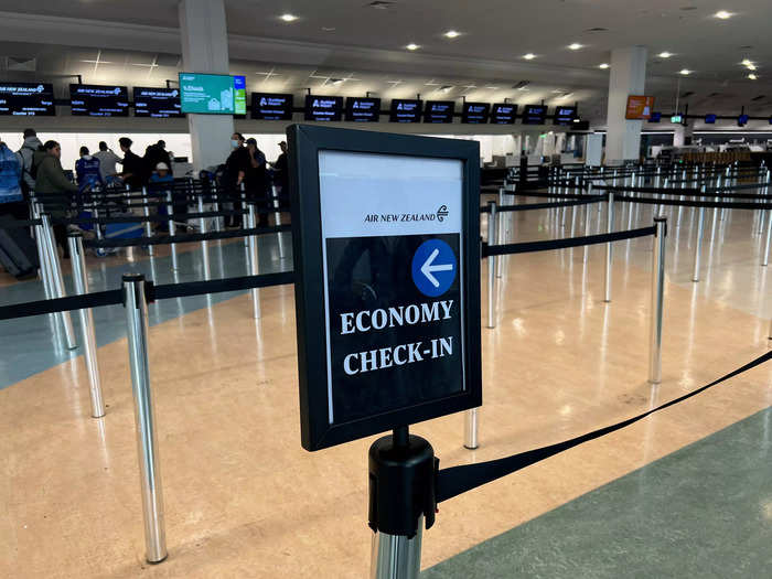 For those with checked luggage, Skycouch passengers will need to wait in the economy lanes to drop them off. The lines were short before my Saturday evening flight, but will likely get busier as New Zealand soon gets into its summer season, so budget extra time.