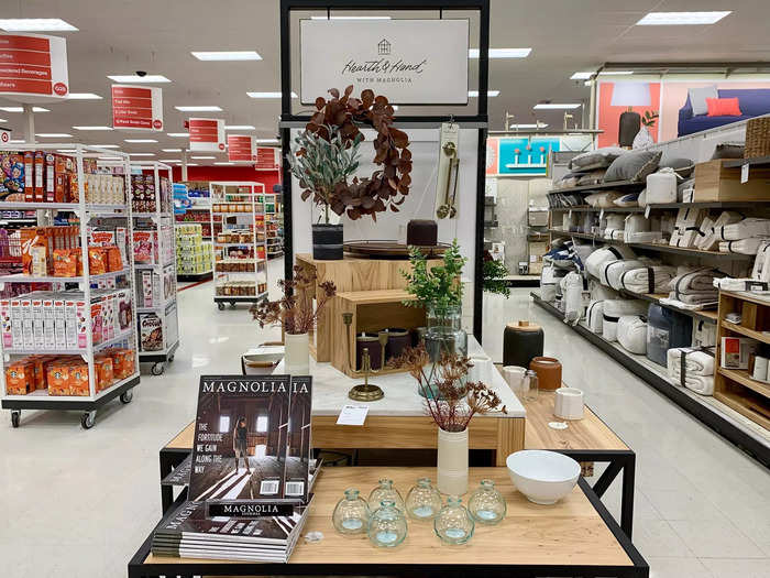 Target also has a partnership with reality stars Chip and Joanna Gaines, which gets its own display.