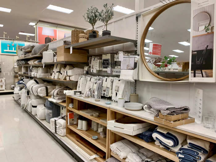 Home goods seem to be an important area for Target, based on the organization and prominent place they have.