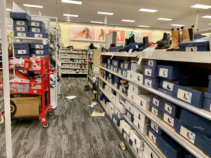 The shoe section was quite extensive, though slightly disorganized.