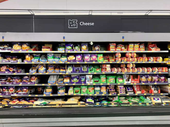 Cheese takes up nearly an entire wall alone.