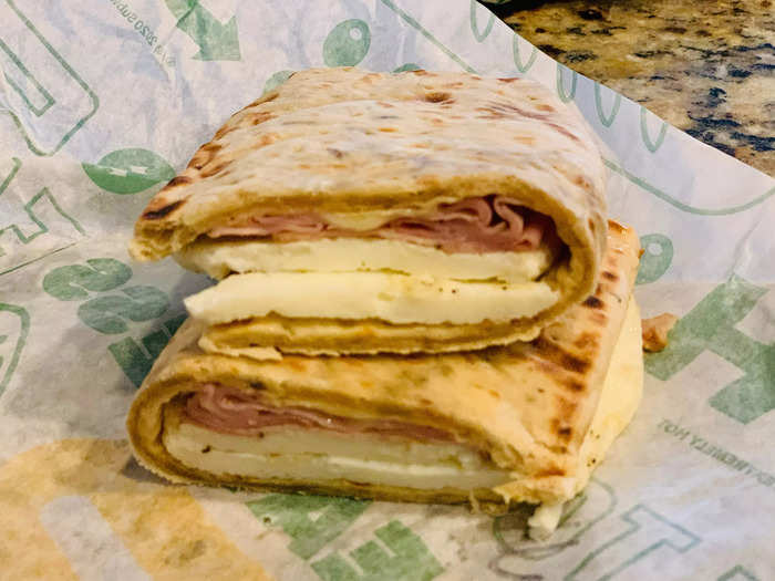 The Black Forest ham flatbread was my favorite breakfast sandwich from Subway.