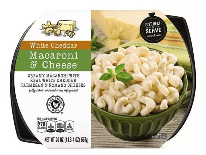 Dive into the creamy, cheesy Park Street Deli white-cheddar mac and cheese.