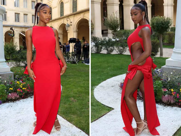 Normani was also there in a striking gown with daring cutouts.