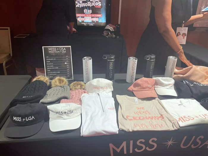 People were also buying special Miss USA merchandise.