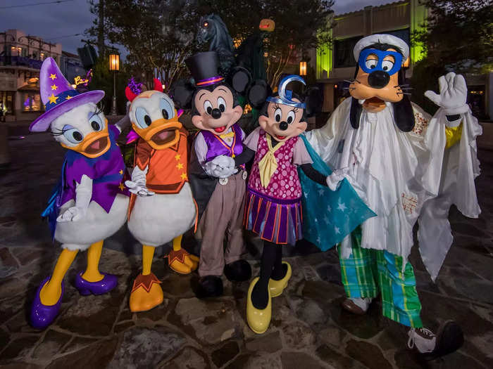 From September through October 31, Disneyland park-goers can meet their favorite characters with a Halloween twist: they