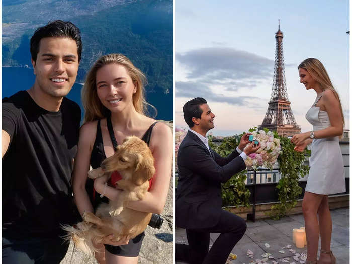 Yama Ibrahimi, 29, and Karina Aygistova, 31, matched on Tinder in August 2017 while Ibrahimi was in meetings in Aygistova