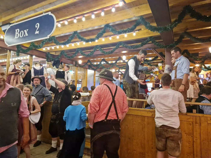 Plenty of people were drinking and singing in the peripheral beer tents too.